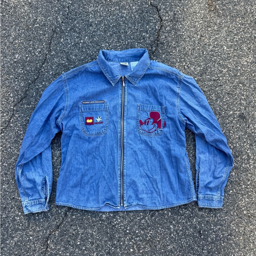 Disney Store Vintage Forever Mickey Denim Jacket